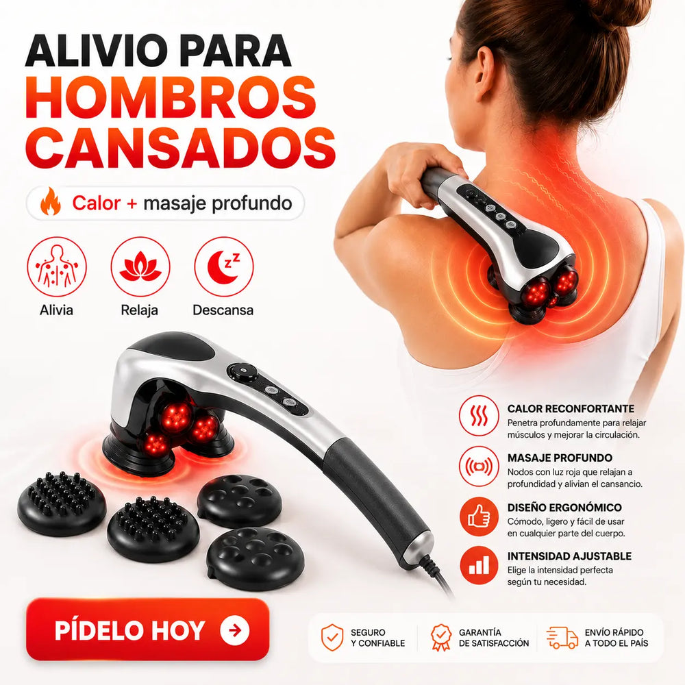 Masajeador corporal de mano con calor