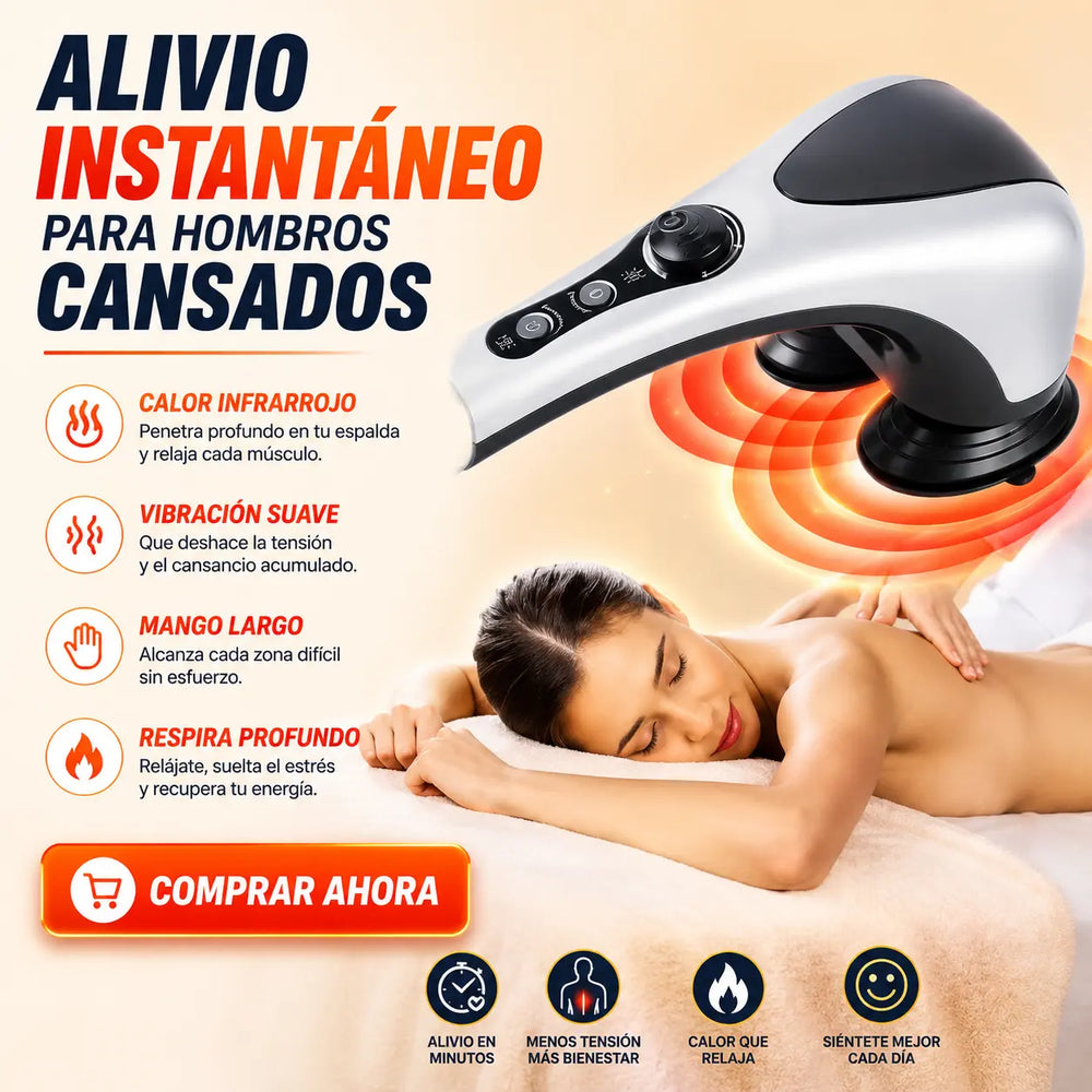 Masajeador corporal de mano con calor
