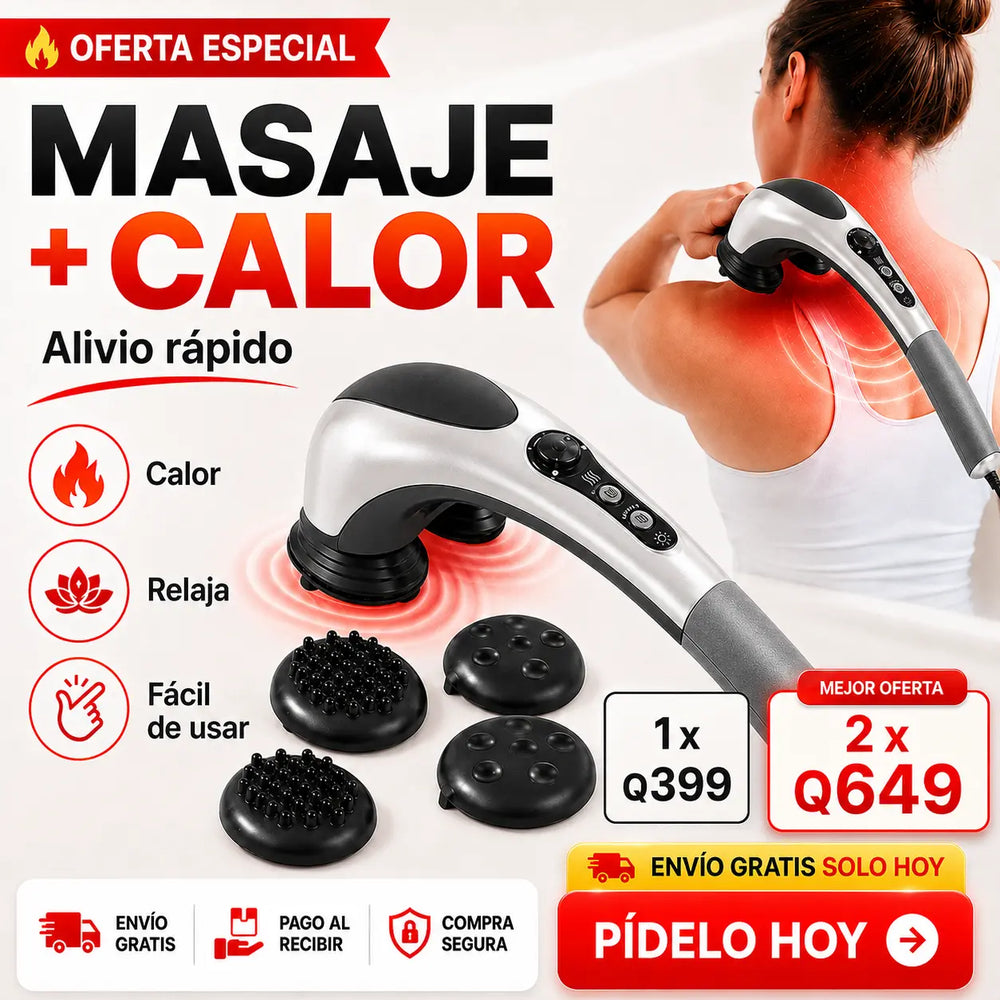 Masajeador corporal de mano con calor