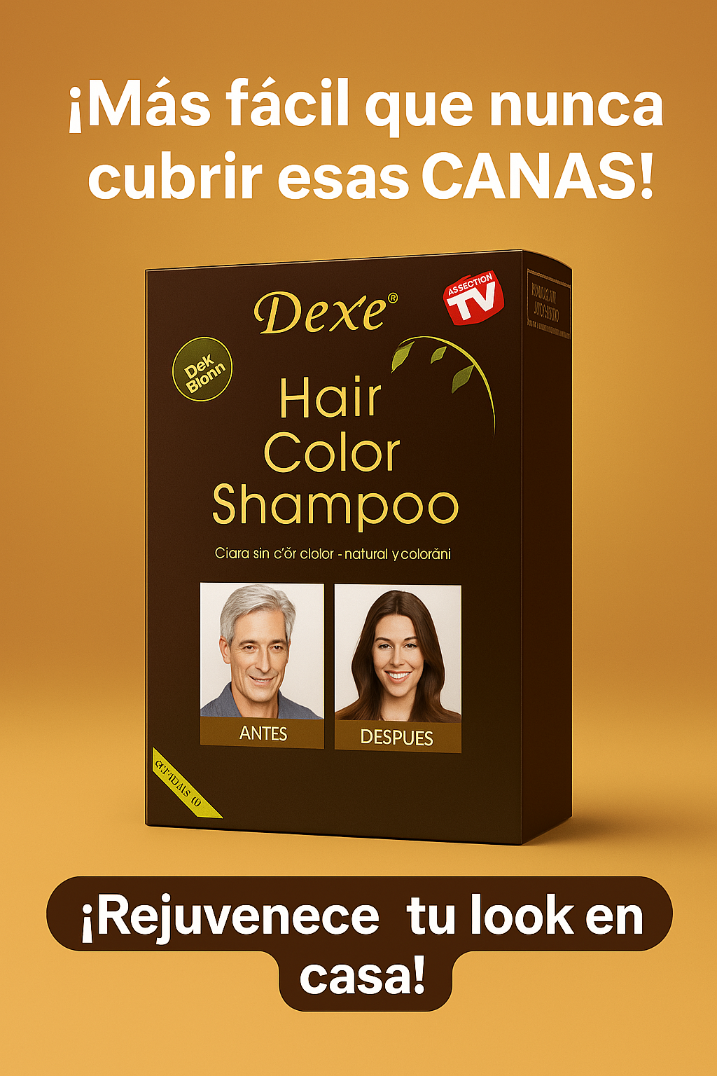 Shampoo Cubre Canas Castaño 250 ml.