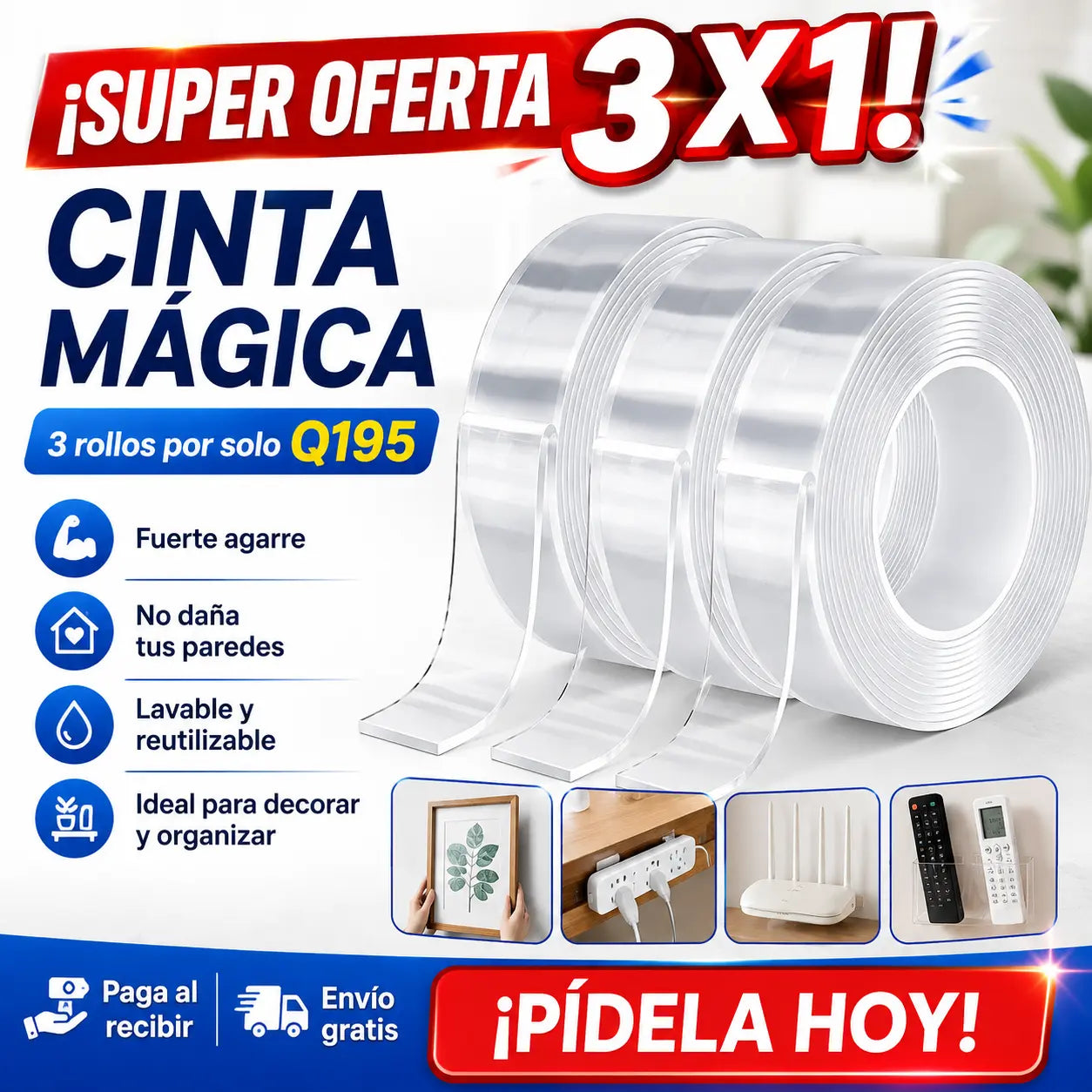 Cinta mágica 3 x 1